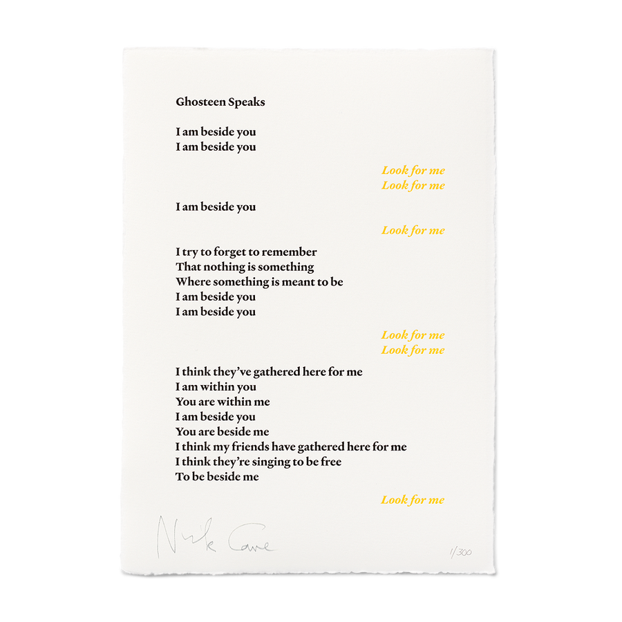 GHOSTEEN SPEAKS LETTERPRESS PRINT