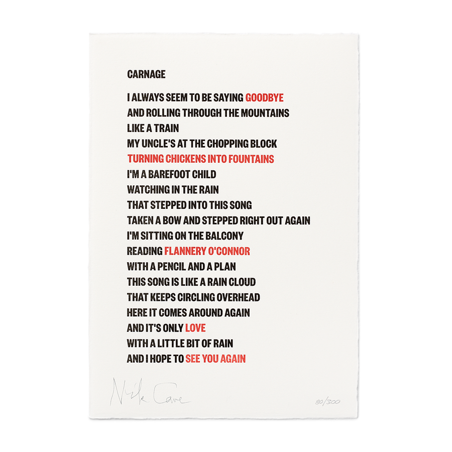 CARNAGE LETTERPRESS PRINT