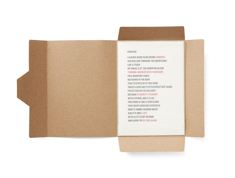 CARNAGE LETTERPRESS PRINT