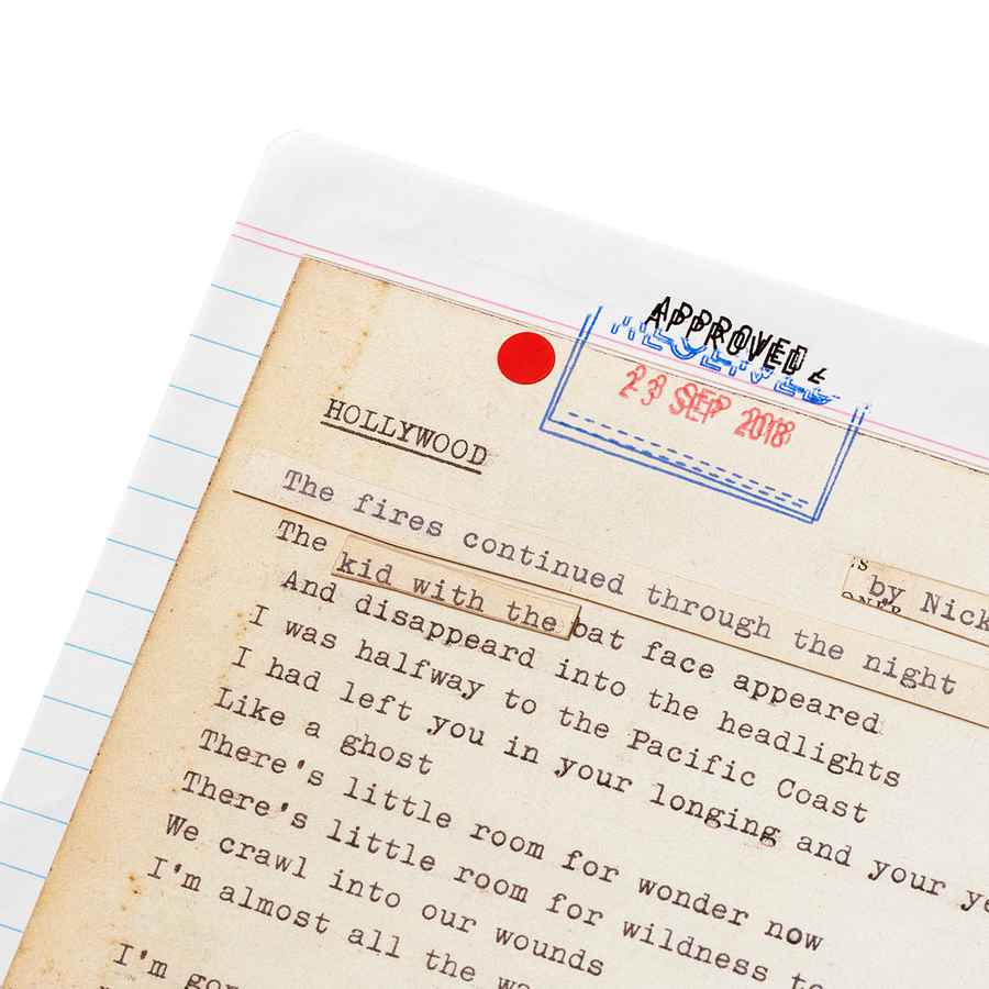 Hollywood Limited Edition Lyric Sheet