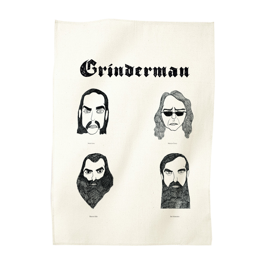 Grinderman Faces Natural Tea Towel