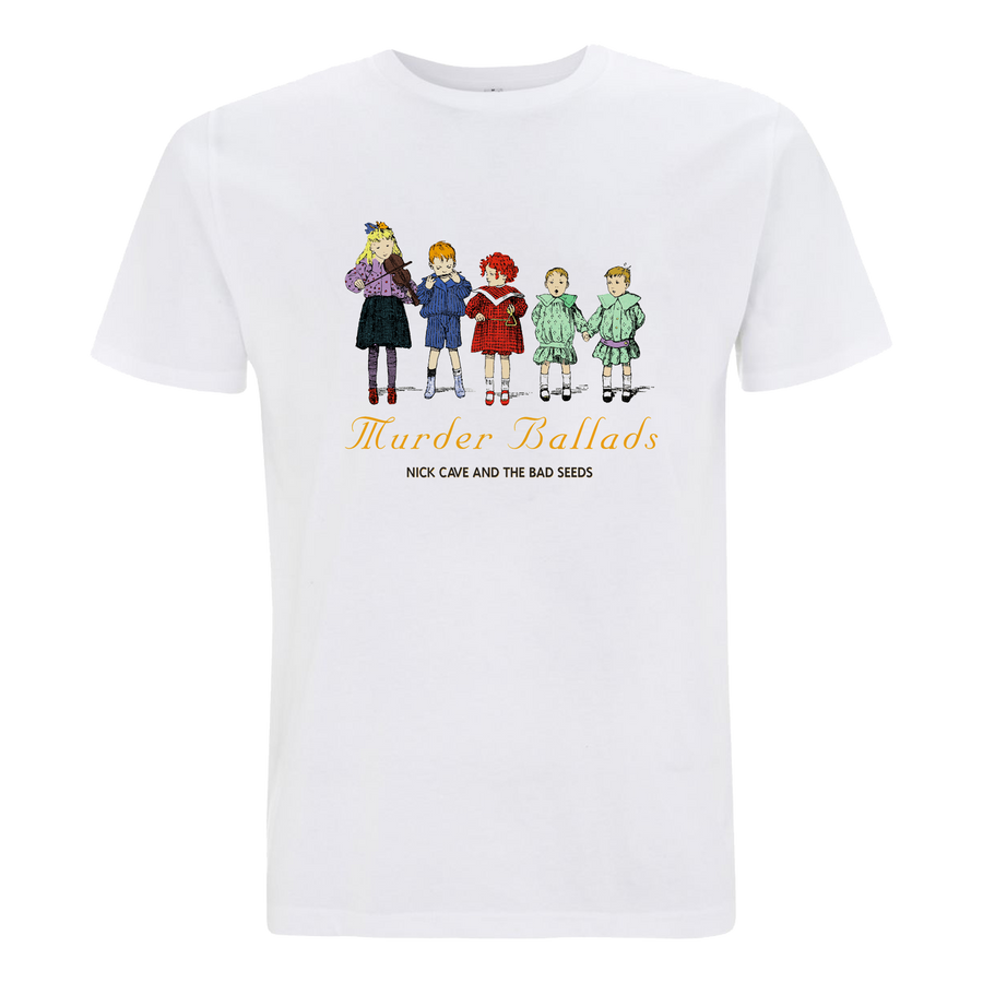 Nick Cave Murder Ballads White T-Shirt.  Buy from the official Nick Cave store.