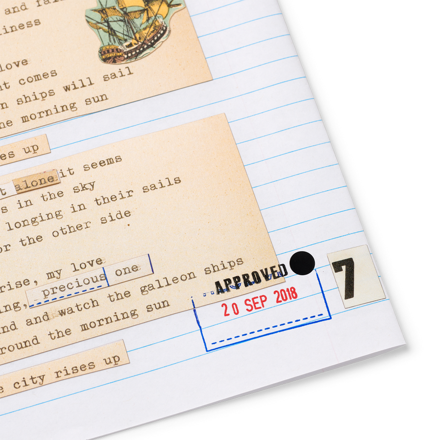 Galleon Ship Limited edition lyric sheets